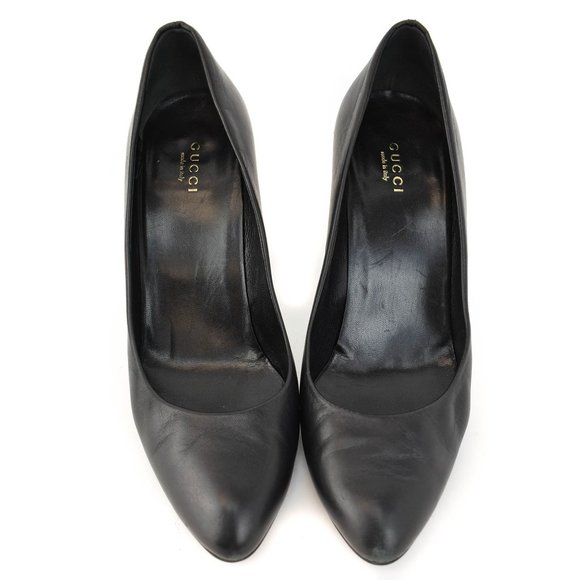 GUCCI: Black, Leather Heels/Pumps - Picture 3 of 10